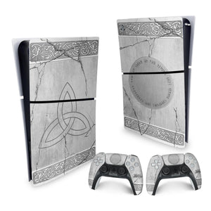 Skin Anti-Rage PS5 Slim Vertical - Mjolnir Thor Amor e Trovão - Pop Arte Skins - foto 4