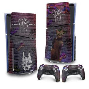 Skin Anti-Rage PS5 Slim Vertical - Stray - Pop Arte Skins