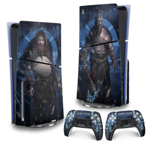 Skin Anti-Rage PS5 Slim Vertical - God of War Ragnarok B - Pop Arte Skins