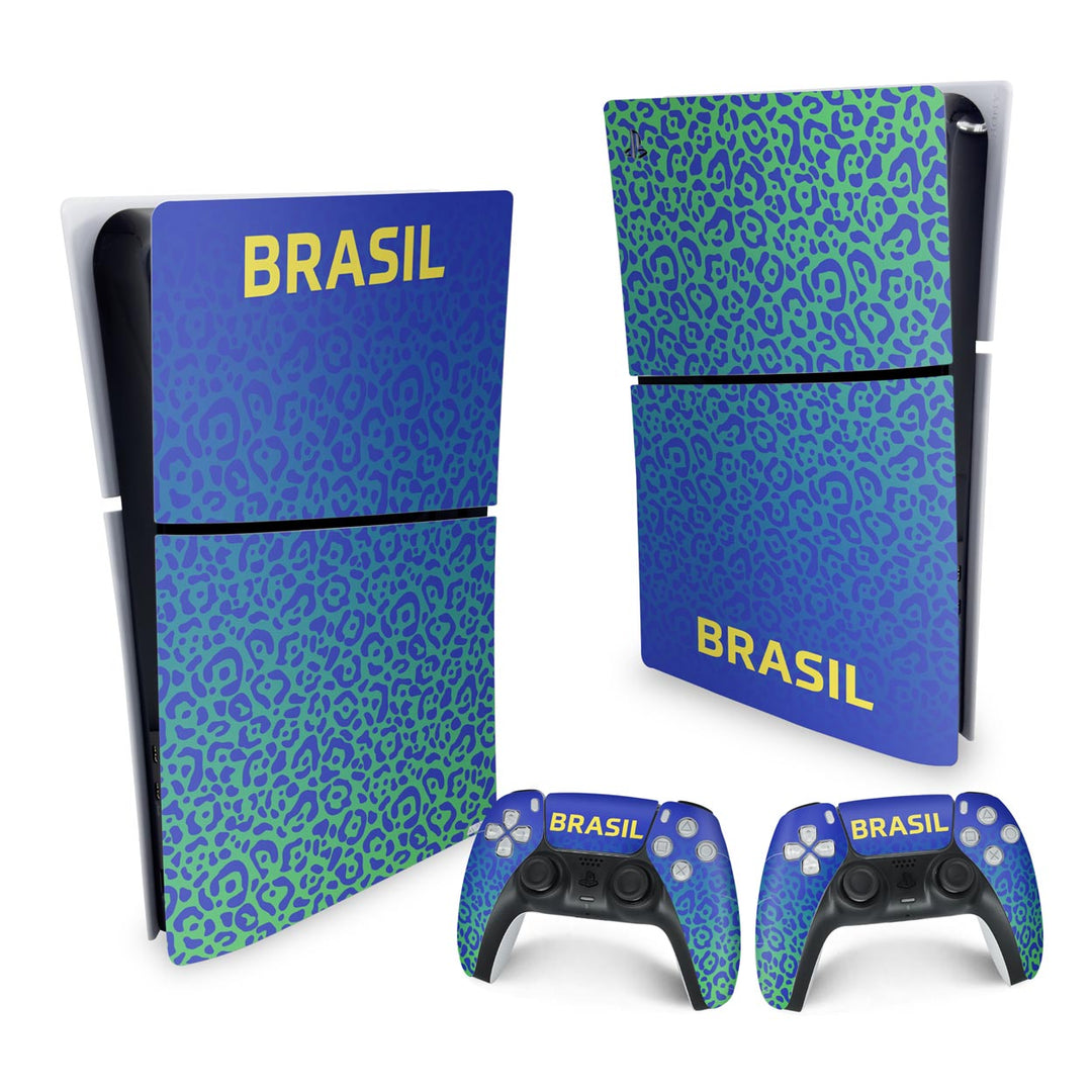 Skin Anti-Rage PS5 Slim Vertical - Brasil - Pop Arte Skins - foto 4