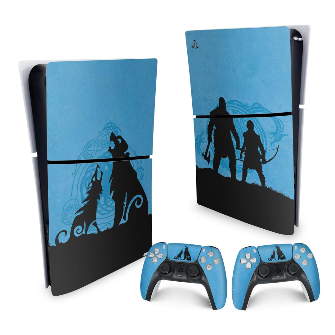 Skin Anti-Rage PS5 Slim Vertical - God of War Ragnarok Edition - Pop Arte Skins - foto 4