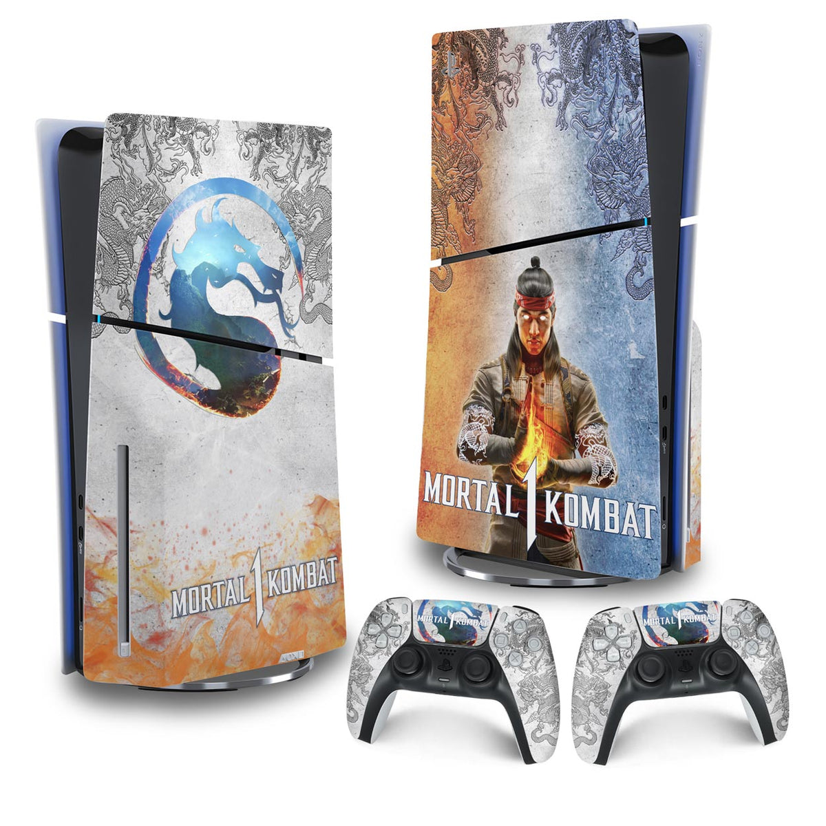 Skin Anti-Rage PS5 Slim Vertical - Mortal Kombat 1