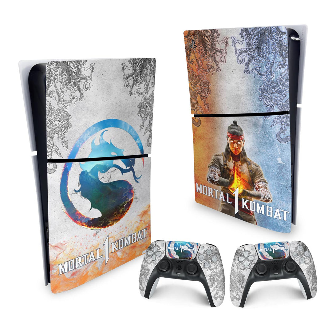 Skin Anti-Rage PS5 Slim Vertical - Mortal Kombat 1 - Pop Arte Skins - foto 4