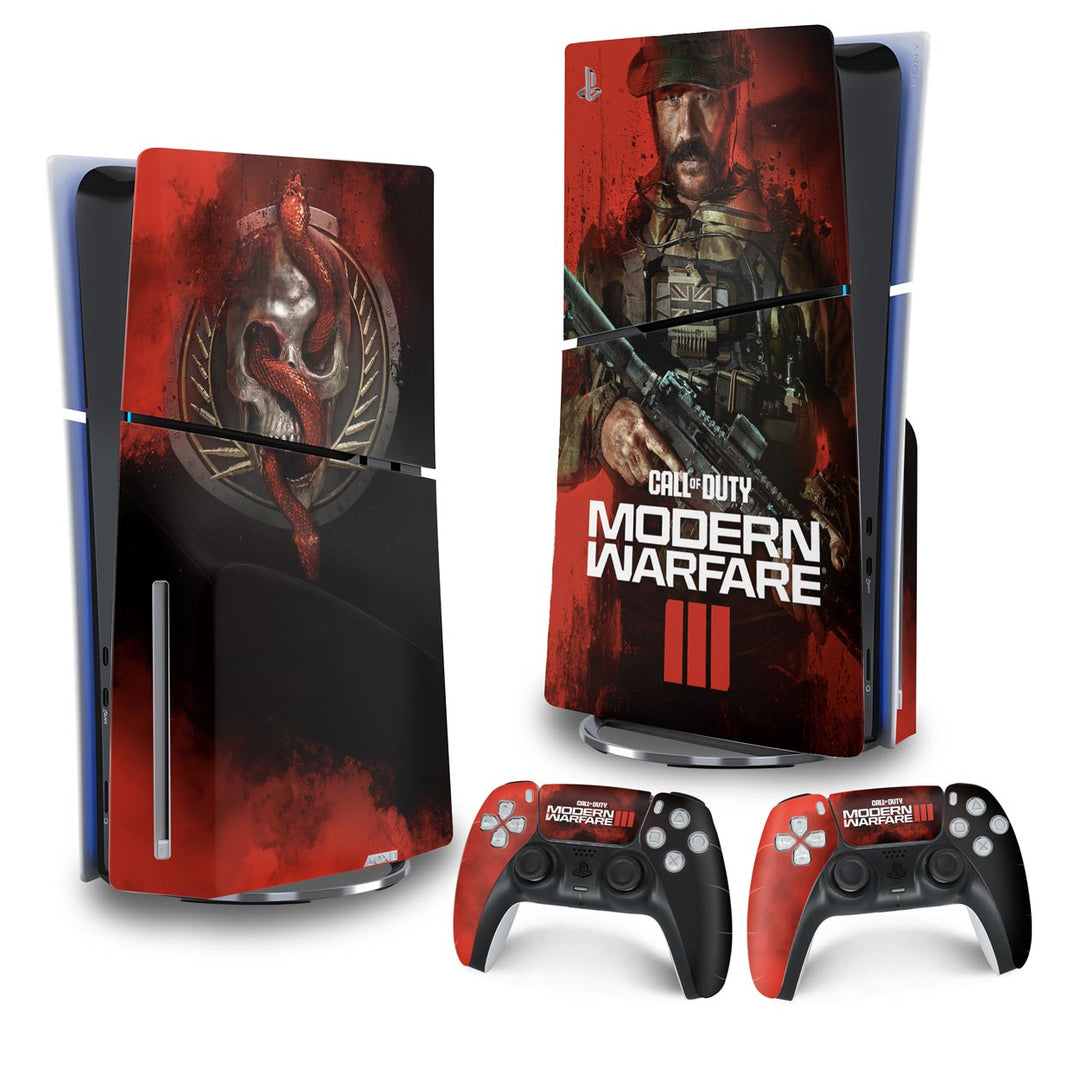 Skin Anti-Rage PS5 Slim Vertical - Call Of Duty Modern Warfare III - Pop Arte Skins