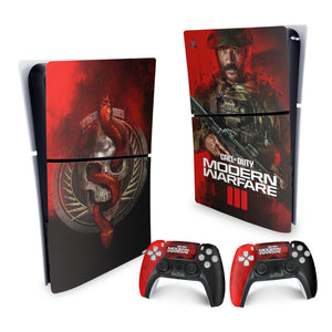 Skin Anti-Rage PS5 Slim Vertical - Call Of Duty Modern Warfare III - Pop Arte Skins - foto 4