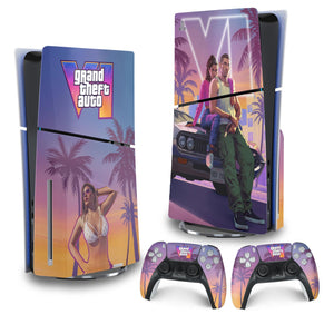 Skin Anti-Rage PS5 Slim Vertical - GTA 6 VI - Pop Arte Skins
