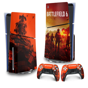 Skin Anti-Rage PS5 Slim Vertical - Battlefield 6