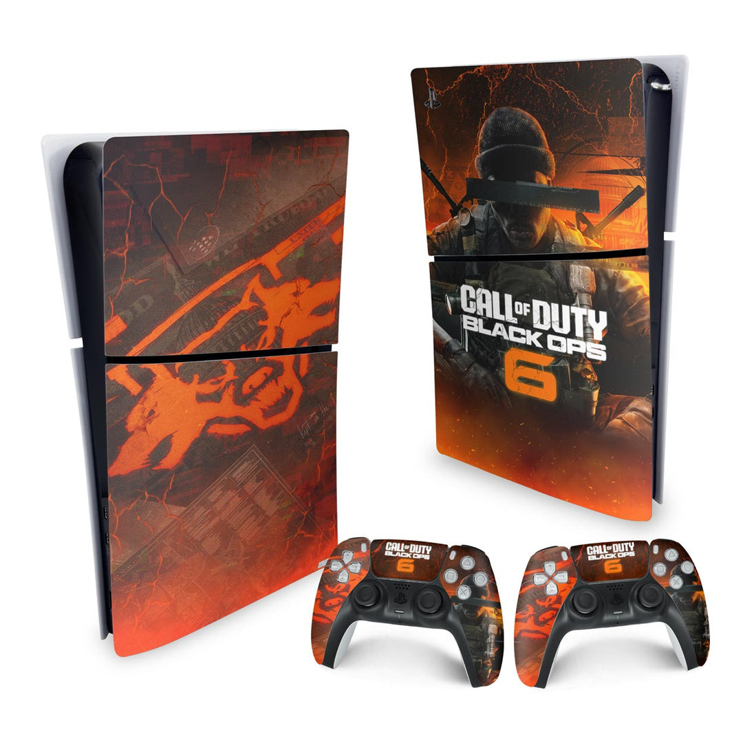 Skin Anti-Rage PS5 Slim Vertical - Call of Duty Black Ops 6 - Pop Arte Skins - foto 4