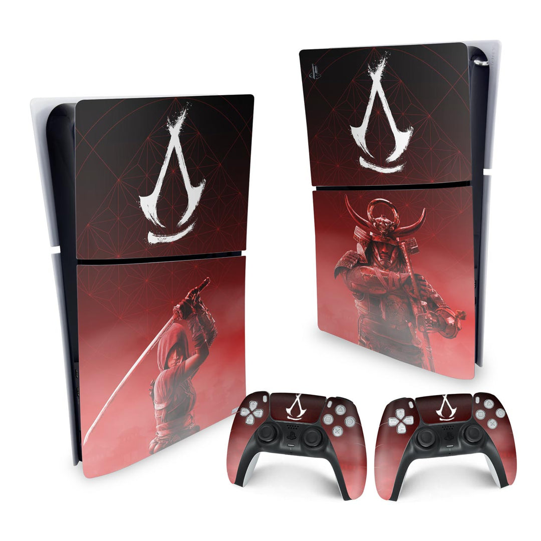 Skin Anti-Rage PS5 Slim Vertical - Assassin's Creed Shadows - Pop Arte Skins - foto 4