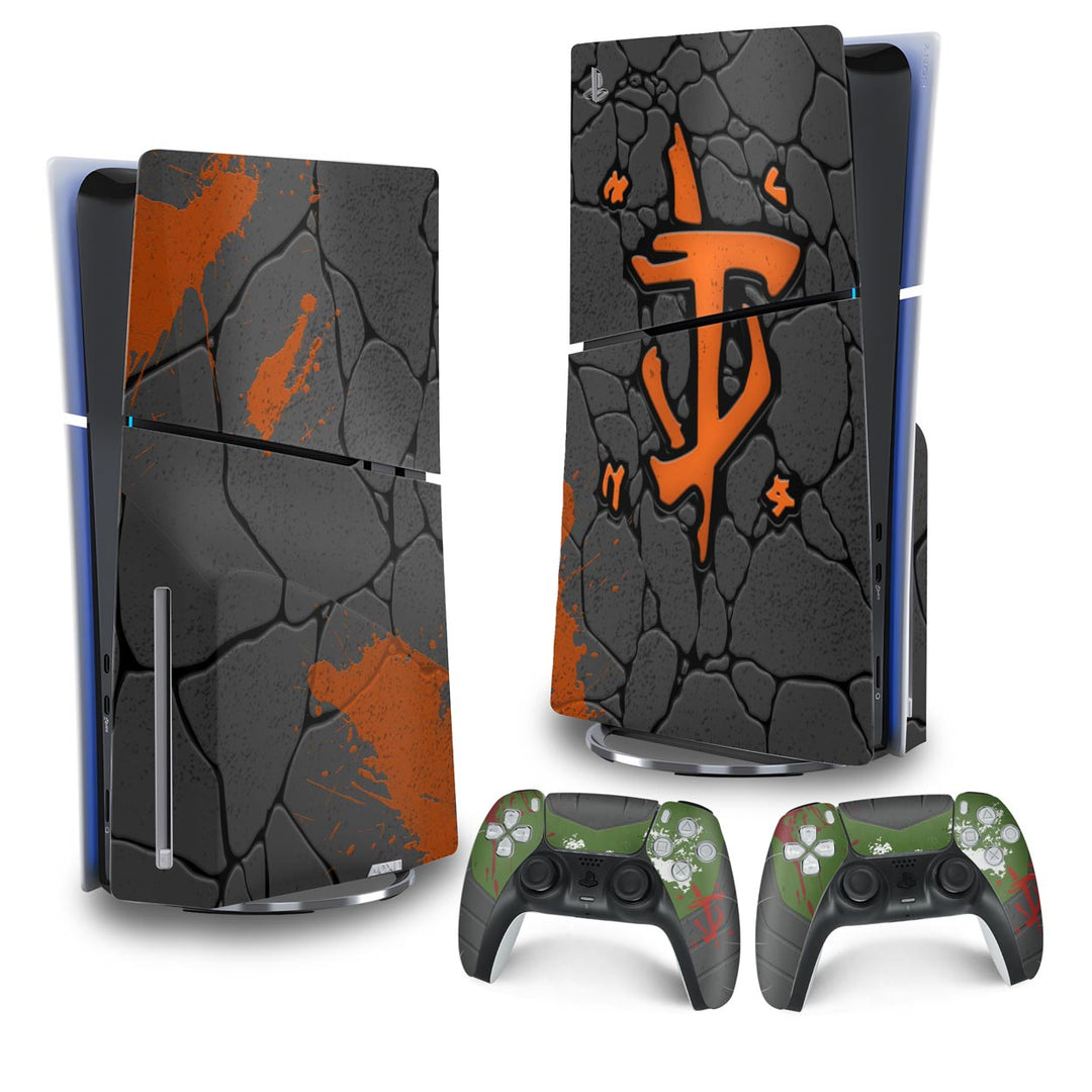 Skin Anti-Rage PS5 Slim Vertical - Doom: The Dark Ages - Pop Arte Skins