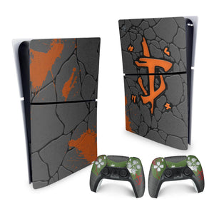 Skin Anti-Rage PS5 Slim Vertical - Doom: The Dark Ages - Pop Arte Skins - foto 4