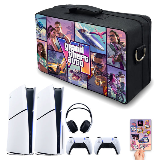 Bolsa Ps5 Slim Mochila Transporte Playstation 5 Slim Bag - GTA VI - Pop Arte Skins - foto 2