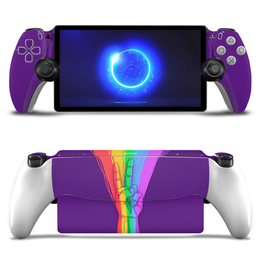 Skin Anti-Rage para Playstation Portal PS - Rainbow Colors Colorido