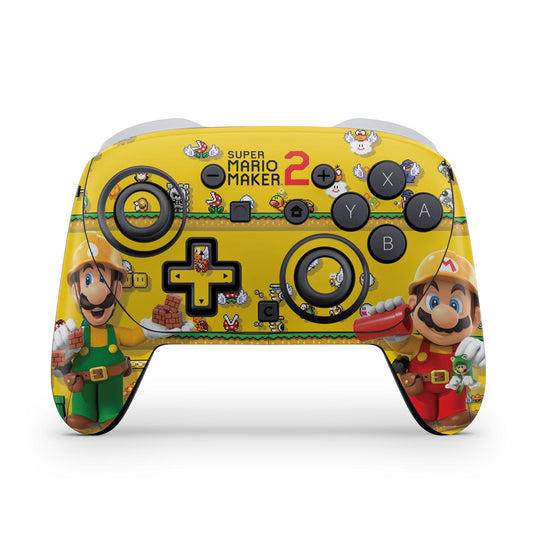 Nintendo Switch 2 Pro Controle Skin Anti-Rage - Super Mario Maker 2