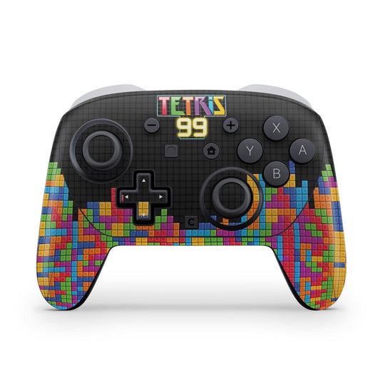 Nintendo Switch 2 Pro Controle Skin Anti-Rage - Tetris 99