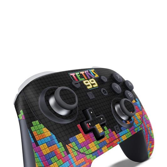 Nintendo Switch 2 Pro Controle Skin Anti-Rage - Tetris 99