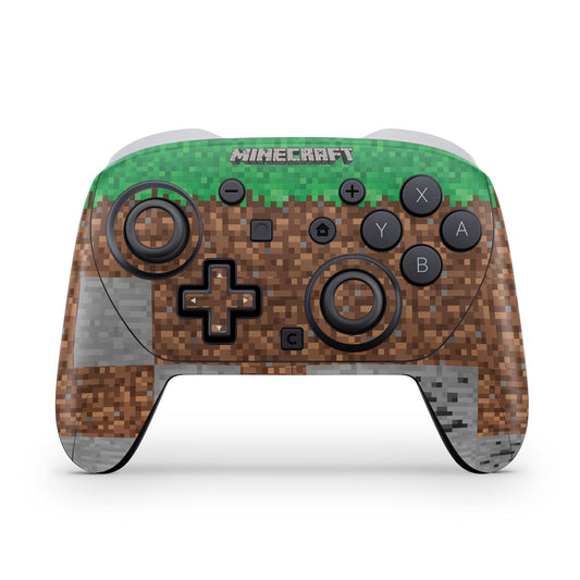 Nintendo Switch 2 Pro Controle Skin Anti-Rage - Minecraft