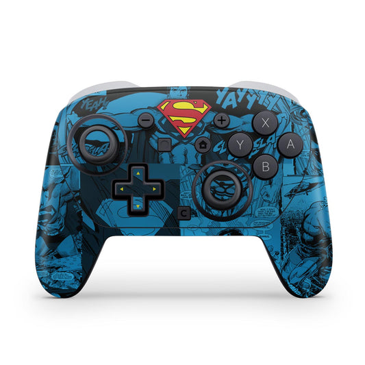 Nintendo Switch 2 Pro Controle Skin Anti-Rage - Superman Comics