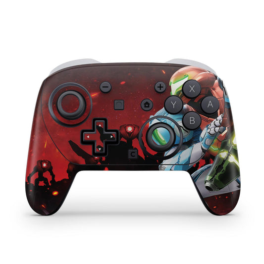 Nintendo Switch 2 Pro Controle Skin Anti-Rage - Metroid Dread