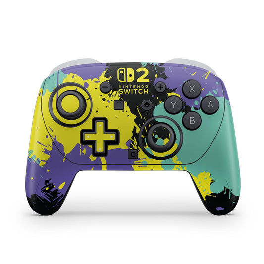 Nintendo Switch 2 Pro Controle Skin Anti-Rage - Splatoon 3