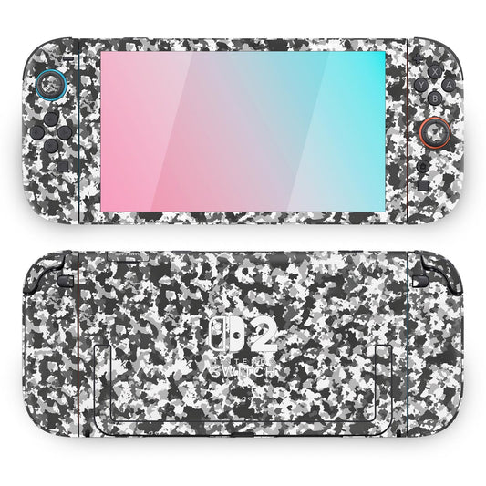 Nintendo Switch 2 Skin Anti-Rage - Camuflada Cinza