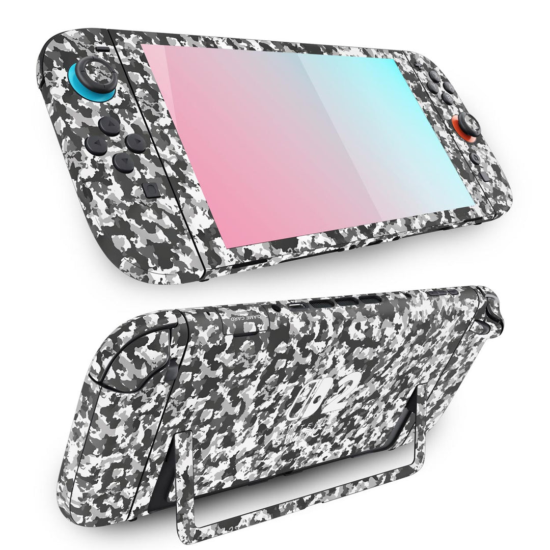 Skin Anti-Rage Nintendo Switch 2 - Camuflada Cinza - Pop Arte Skins - foto 3