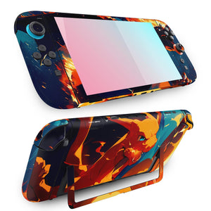 Skin Anti-Rage Nintendo Switch 2 - Chamas de Charizard - Pop Arte Skins - foto 3