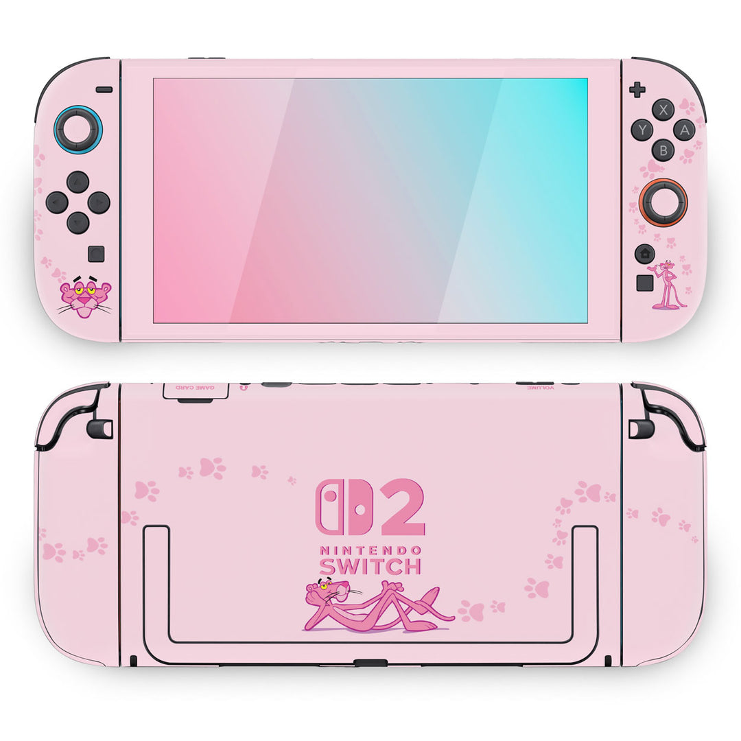 Skin Anti-Rage Nintendo Switch 2 - Pantera Cor de Rosa - Pop Arte Skins - foto 2