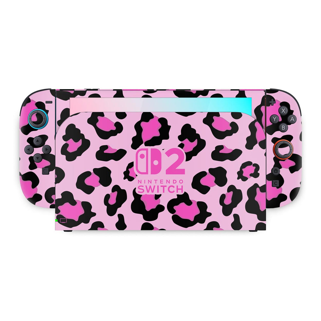 Skin Anti-Rage Nintendo Switch 2 - Onça Rosa - Pop Arte Skins