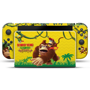 KIT Capa Anti Poeira e Skin Anti-Rage Nintendo Switch 1 Oled - Donkey Kong Country Returns - Pop Arte Skins - foto 3