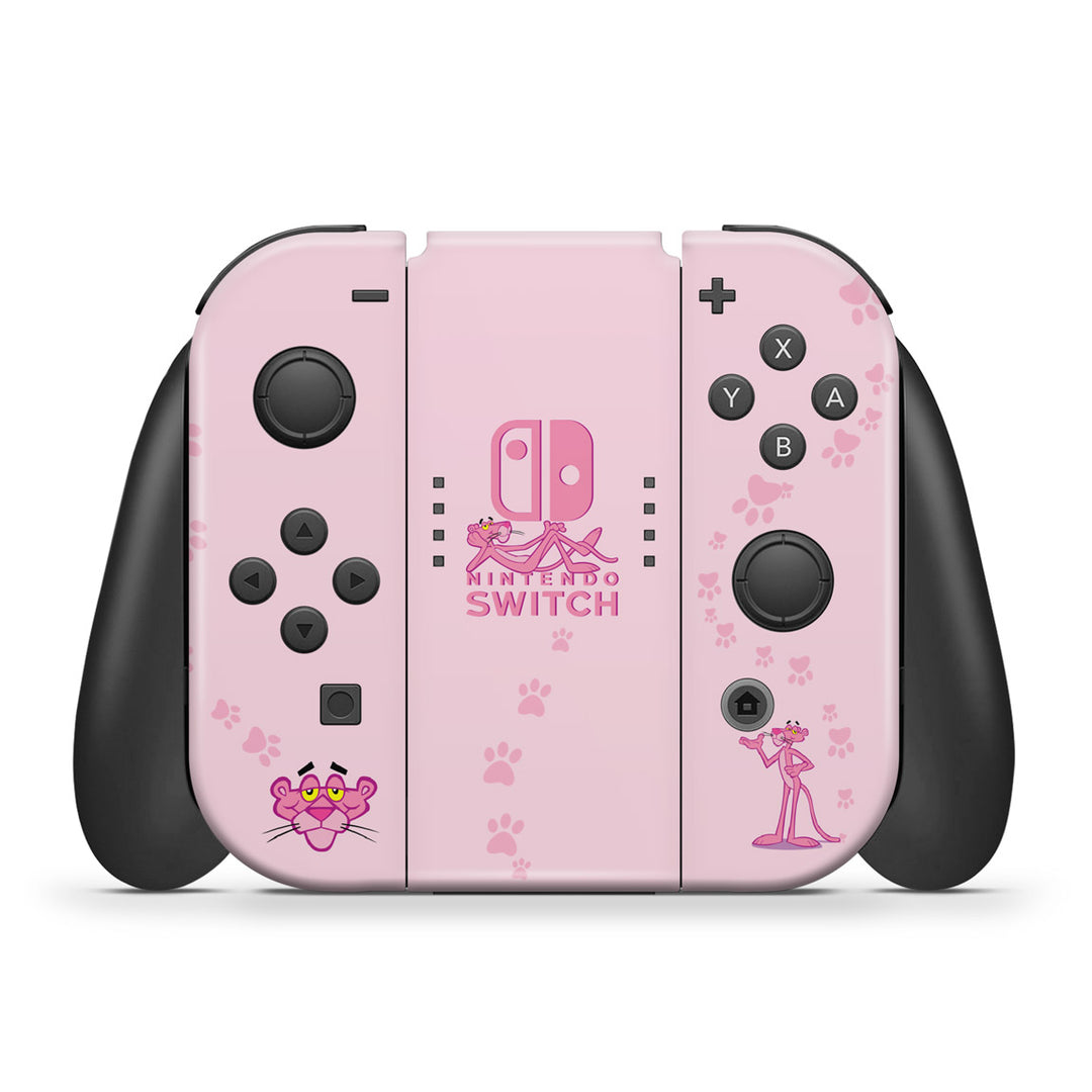 Skin Anti-Rage Nintendo Switch 1 Oled - Pantera Cor de Rosa - Pop Arte Skins - foto 3