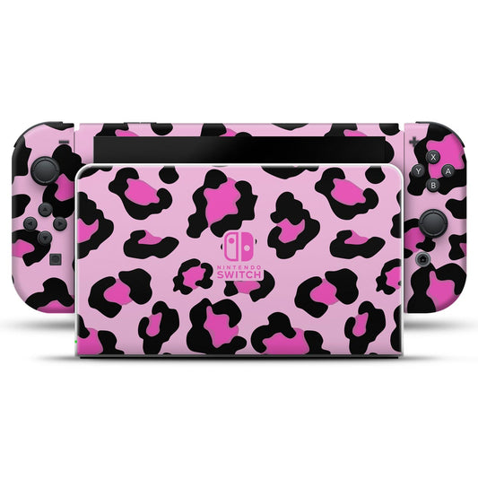 Nintendo Switch Oled Skin - Onça Rosa