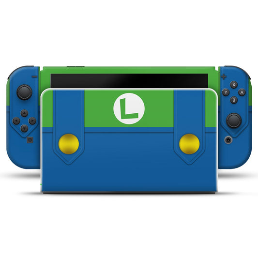 Nintendo Switch Oled Skin - Luigi Verde Mania