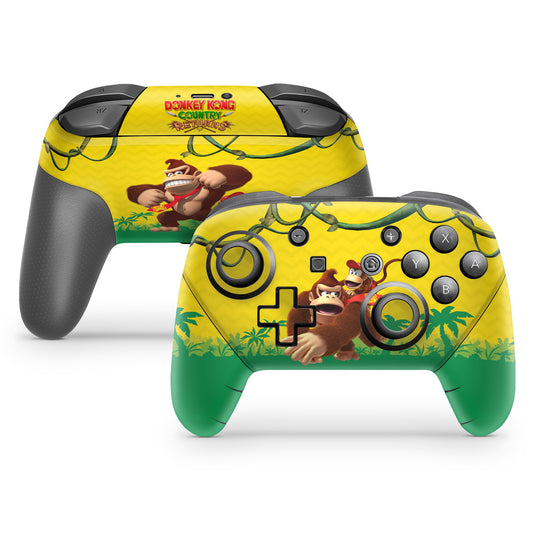 Nintendo Switch Pro Controle Skin - Donkey Kong Country Returns