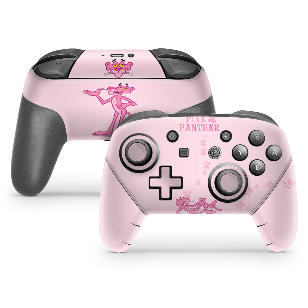 Skin Anti-Rage Nintendo Switch 1 Pro Controle - Pantera Cor de Rosa - Pop Arte Skins