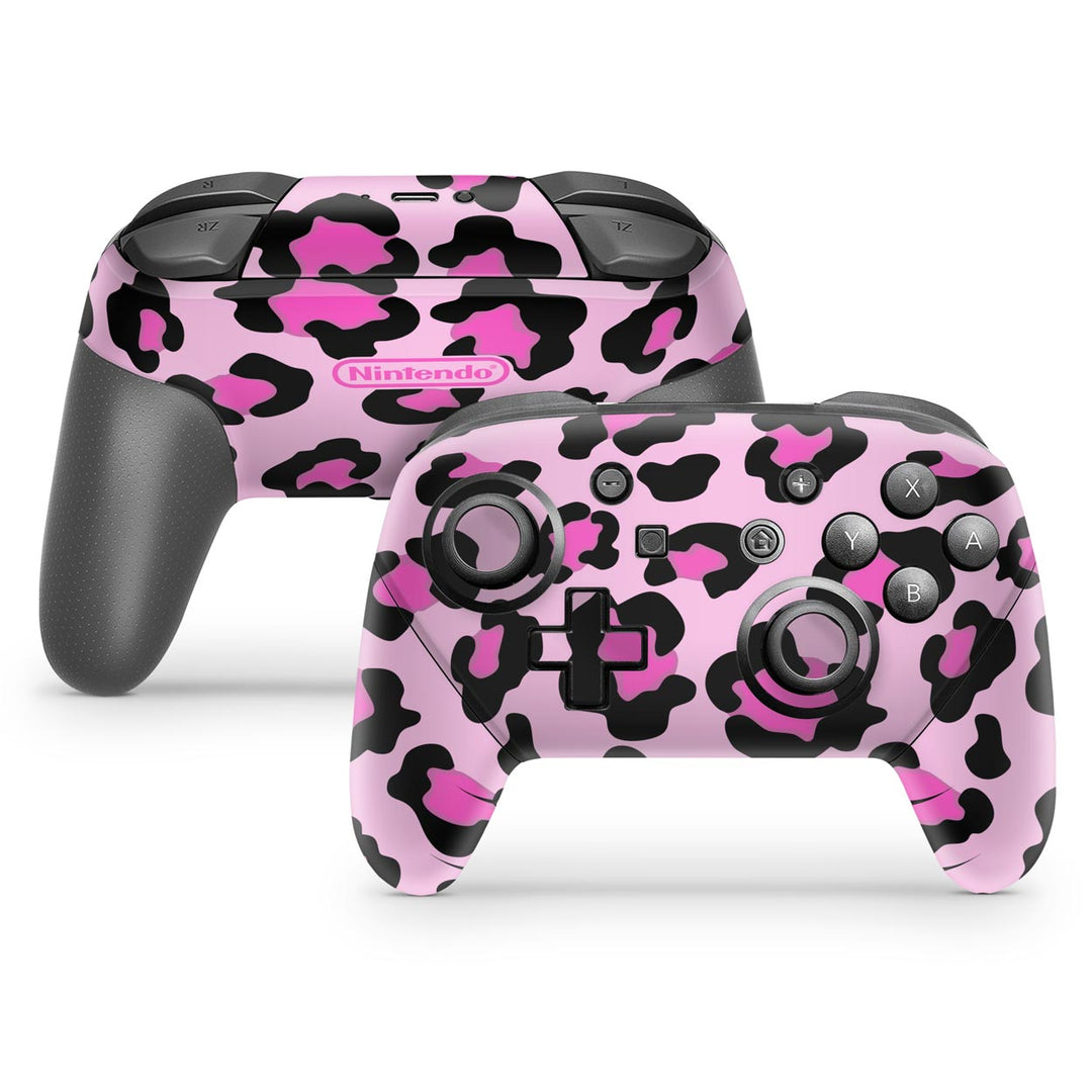 Skin Anti-Rage Nintendo Switch 1 Pro Controle - Onça Rosa