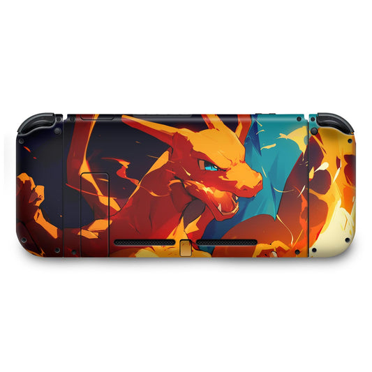 Skin Anti-Rage Nintendo Switch 1 - Chamas de Charizard