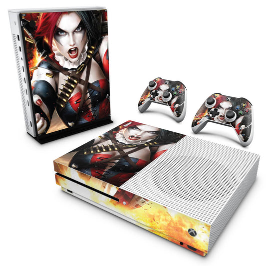Skin Anti-rage Xbox One Slim - Arlequina Harley Quinn #B