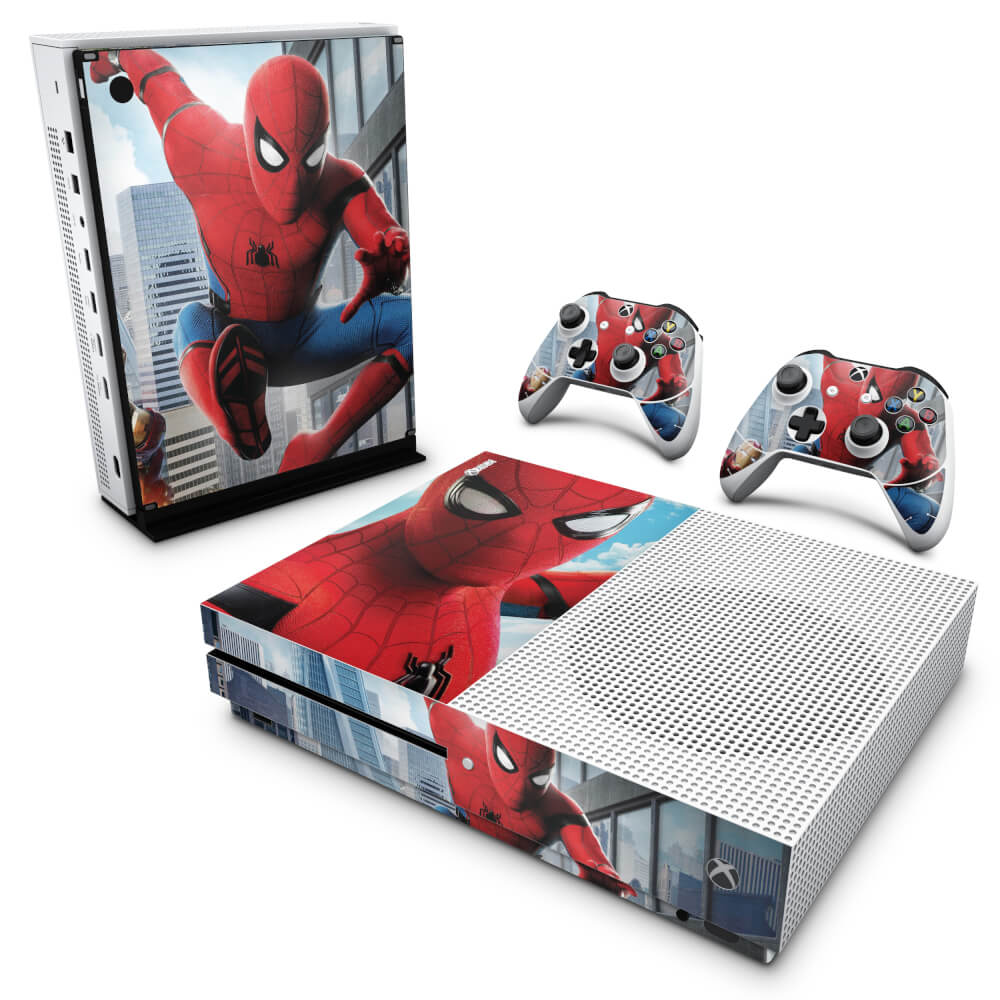 Skin Anti-rage Xbox One Slim - Homem Aranha - Spiderman Homecoming