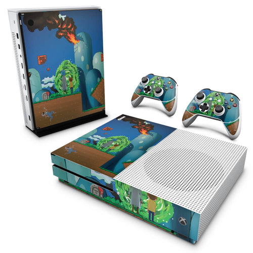 Skin Anti-rage Xbox One Slim - Rick And Morty Mario