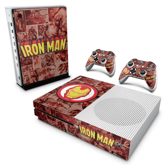 Xbox One Slim Skin Anti-Rage - Homem de Ferro Comics