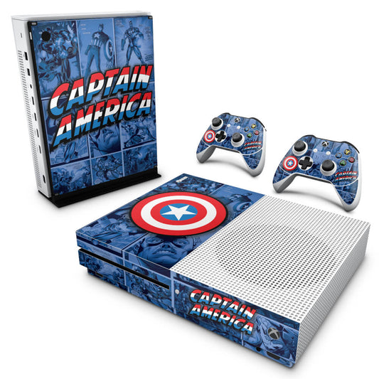 Xbox One Slim Skin Anti-Rage - Capitão América Comics