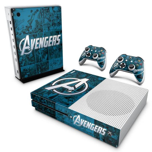 Xbox One Slim Skin Anti-Rage - Avengers Vingadores Comics
