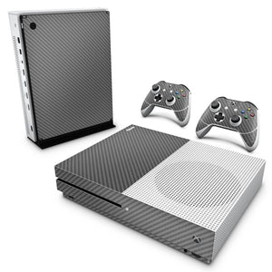 Skin Anti-rage Xbox One Slim - Fibra de Carbono Cinza Grafite