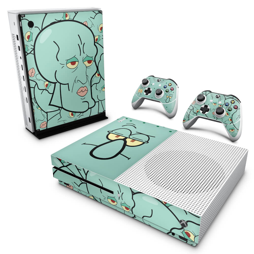 Skin Anti-rage Xbox One Slim - Lula Molusco Bob Esponja
