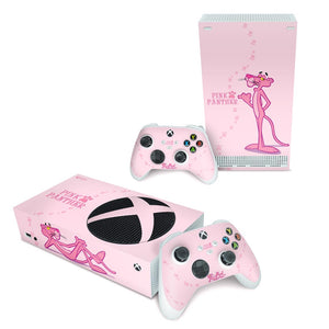 Skin Anti-Rage Xbox Series S Horizontal - Pantera Cor de Rosa - Pop Arte Skins