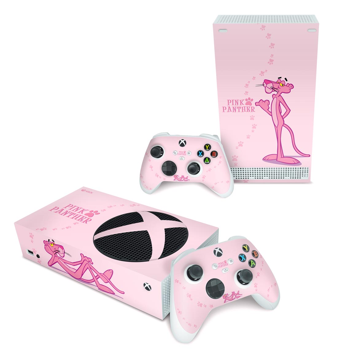 Xbox Series S Skin Anti-Rage Horizontal - Pantera Cor de Rosa