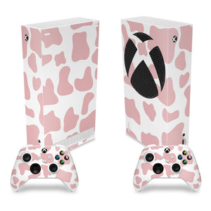 Skin Anti-Rage Xbox Series S Vertical - Vaquinha Rosa - Pop Arte Skins