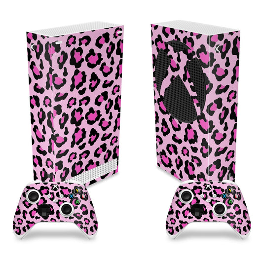Skin Anti-Rage Xbox Series S Vertical - Onça Rosa