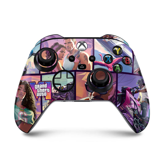 Xbox Series S X Controle Skin Anti-Rage - GTA VI - Pop Arte Skins